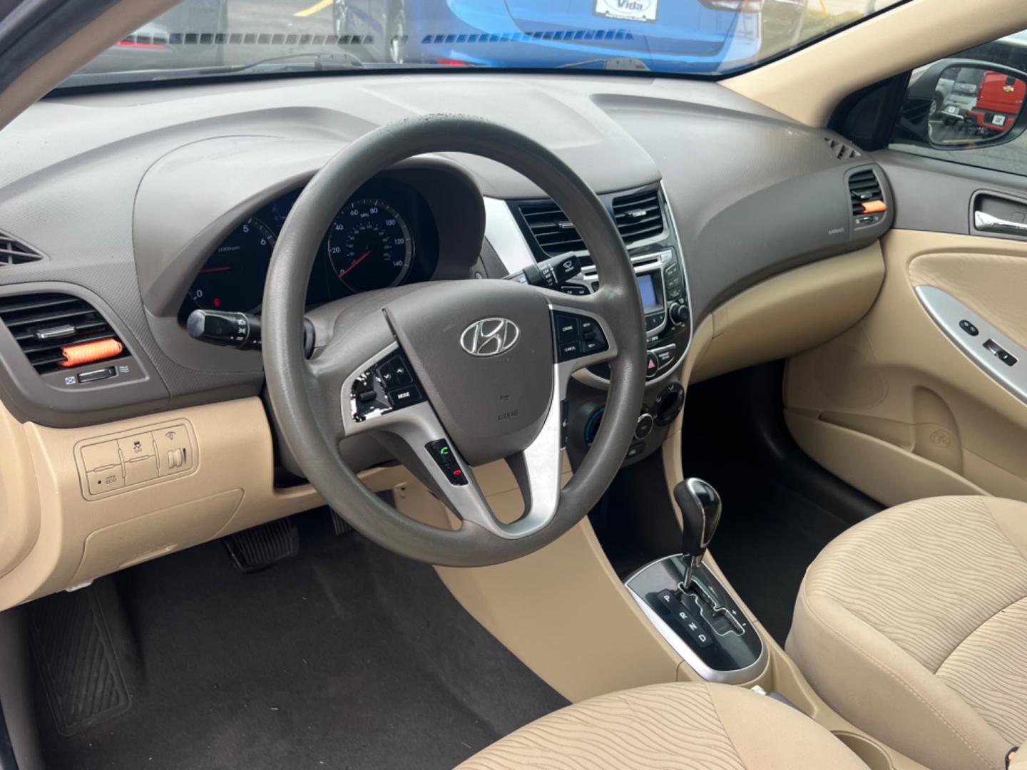 2013 BROWN Hyundai Accent GLS 4-Door (KMHCU4AE3DU) with an 1.6L L4 DOHC 16V engine, located at 420 I-35E, Lancaster, TX, 75146, (469) 297-4144, 32.593929, -96.823685 - Photo#1